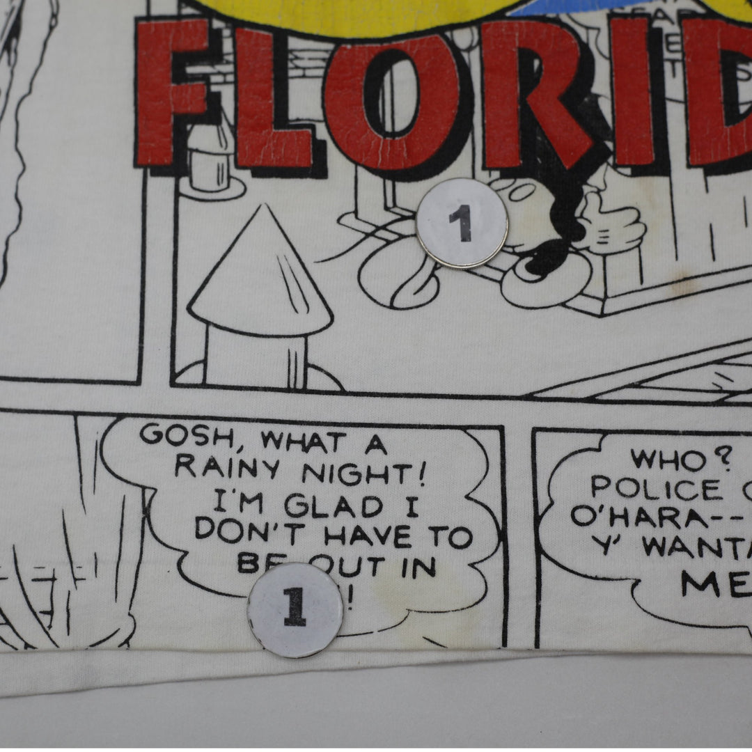 Vintage Mickey Mouse Comic Strip AOP T-Shirt Sherry's Tag USA Made Medium