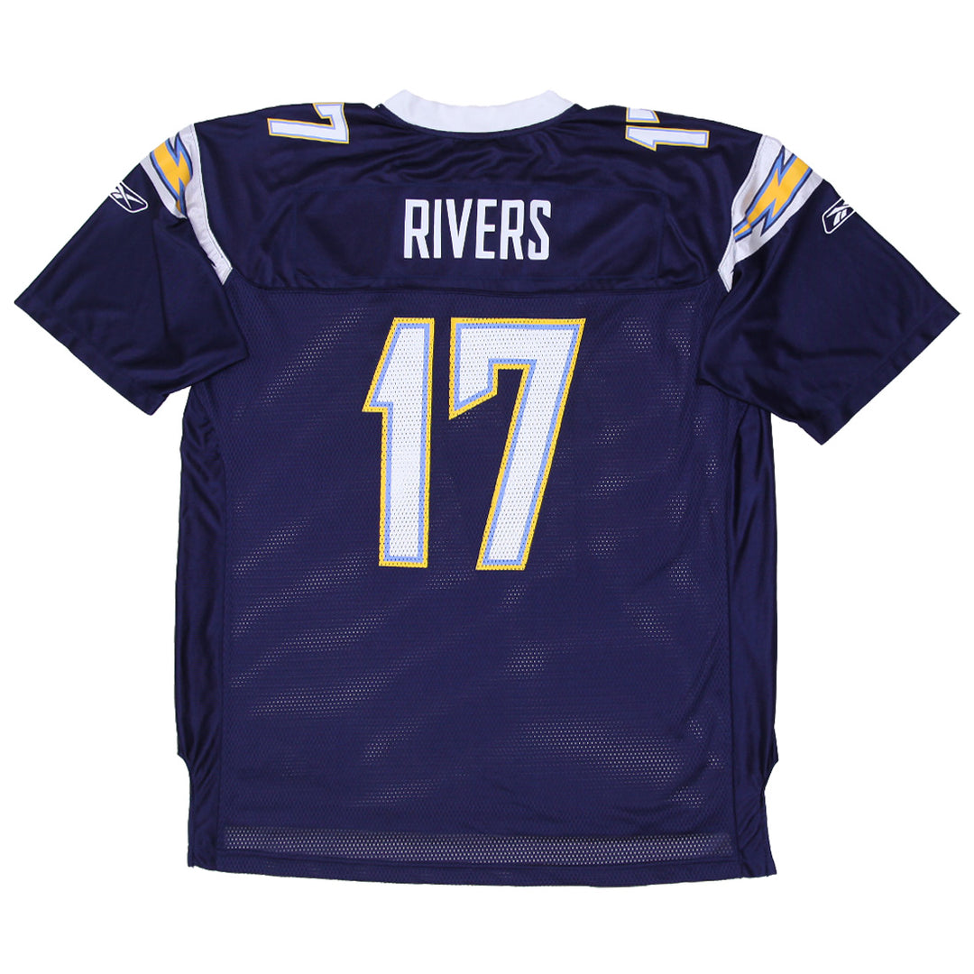 Mens NFL Reebok Chargers #17 Rivers Mesh Jersey - Fashion Rerun Vintage Migration_Jersey