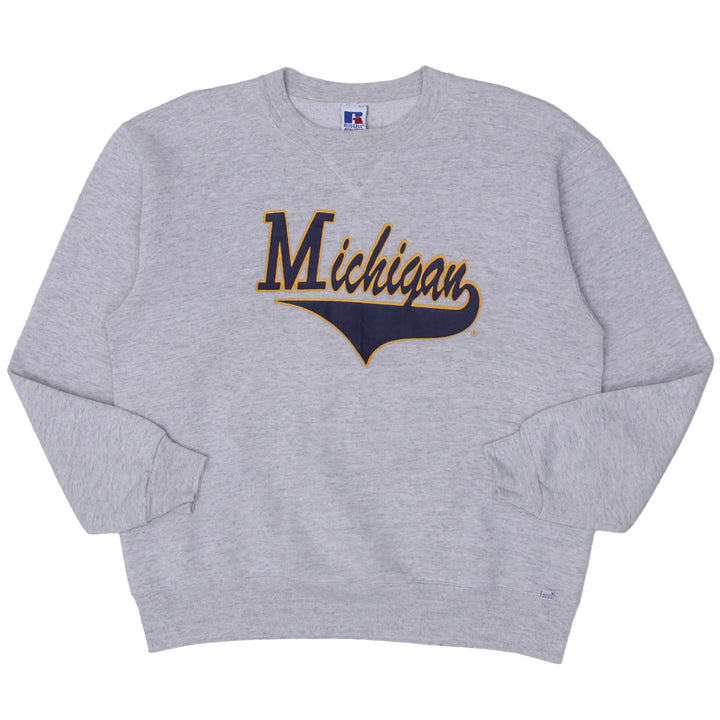 Vintage Russell Athletic Michigan University Sweatshirt Made in USA Gray L - Fashion Rerun Vintage Migration_Sweaters