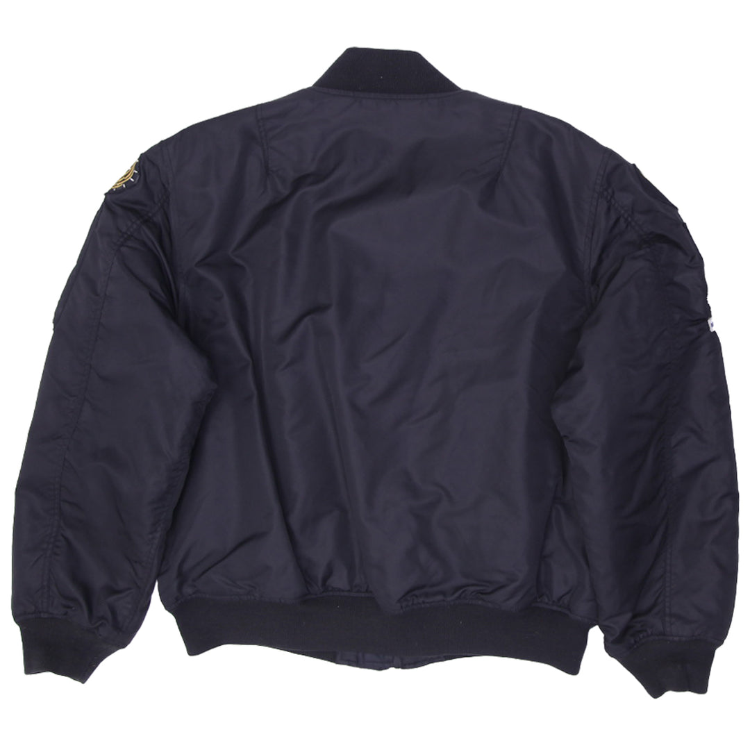 Vintage Flight Deck USA Nylon Zip Up Bomber Reversible Jacket | Migration_Jacket - Side View | Fashion Rerun