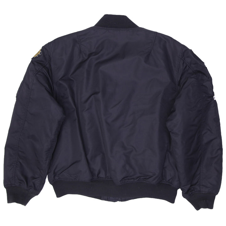 Vintage Flight Deck USA Nylon Zip Up Bomber Reversible Jacket | Migration_Jacket - Side View | Fashion Rerun