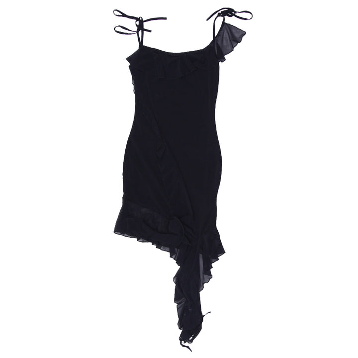 Y2K Ladies Strappy Black Dress