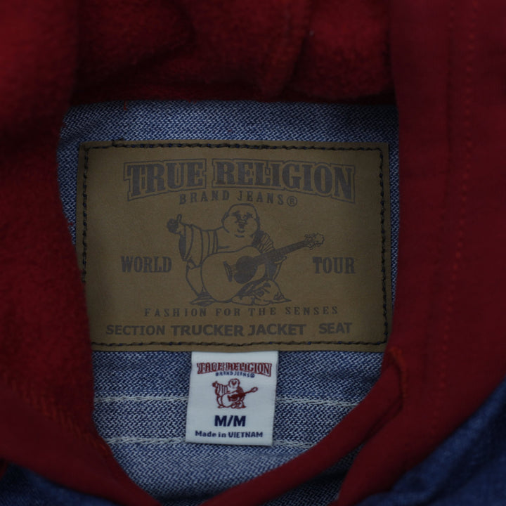 Mens True Religion Hooded Denim Jacket Size M | Migration_Hoodies - Back View | Fashion Rerun