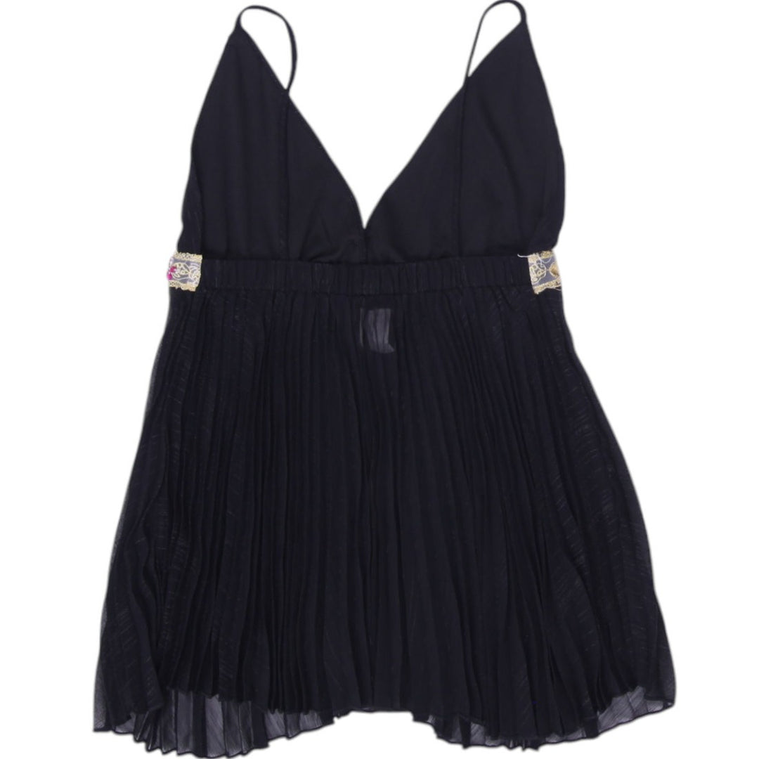 Y2K Ladies Pleated Spaghetti Strap Top Size S | Migration_Y2K Tops - Side View | Fashion Rerun