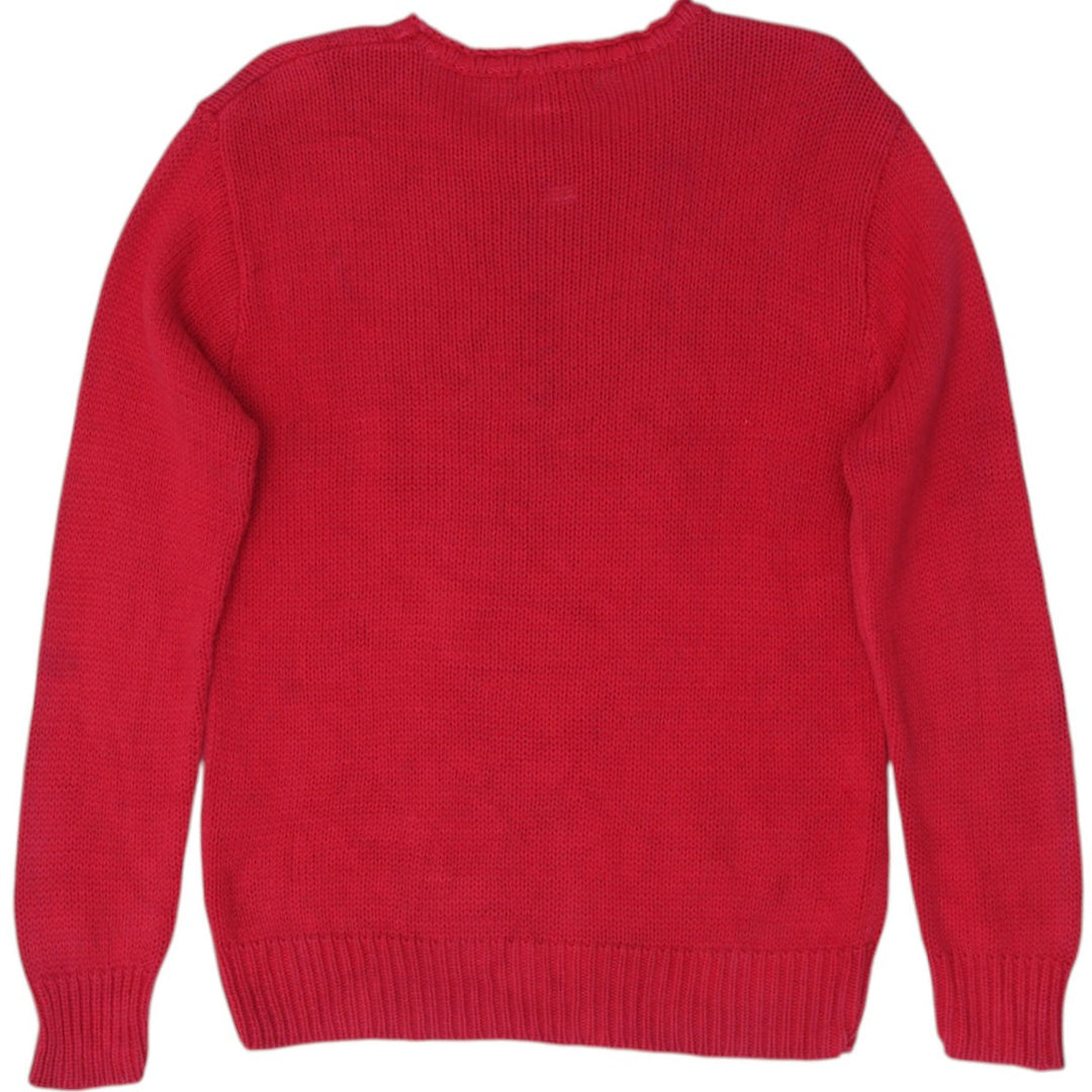 Vintage Red Polo Ralph Lauren Iconic American Flag Embroidered Stars Sweater M