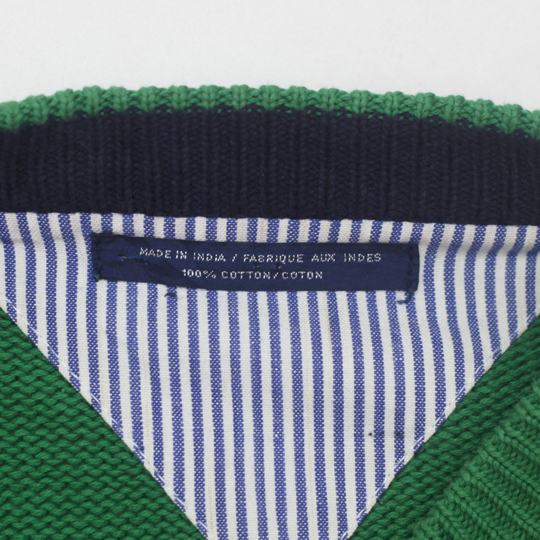 Vintage Tommy Hilfiger Stripe Knit Crewneck Sweater 100 % Cotton - Fashion Rerun Vintage Migration_Sweaters