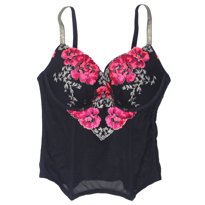 Ladies Victoria's Secret Floral Embroidered Mesh Corset