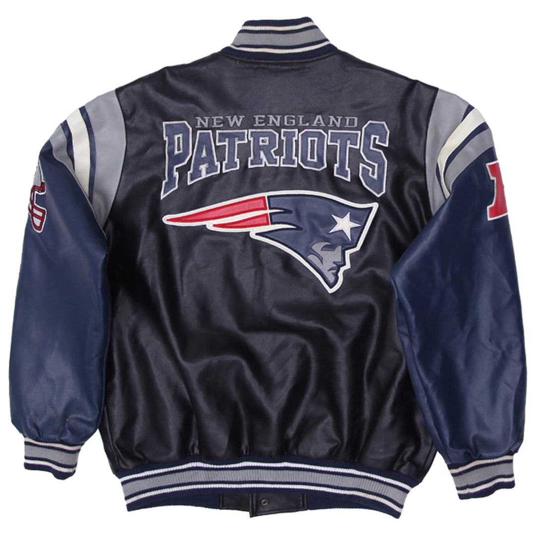 Shop Vintage NFL New England Patriots Leather Jacket Size L