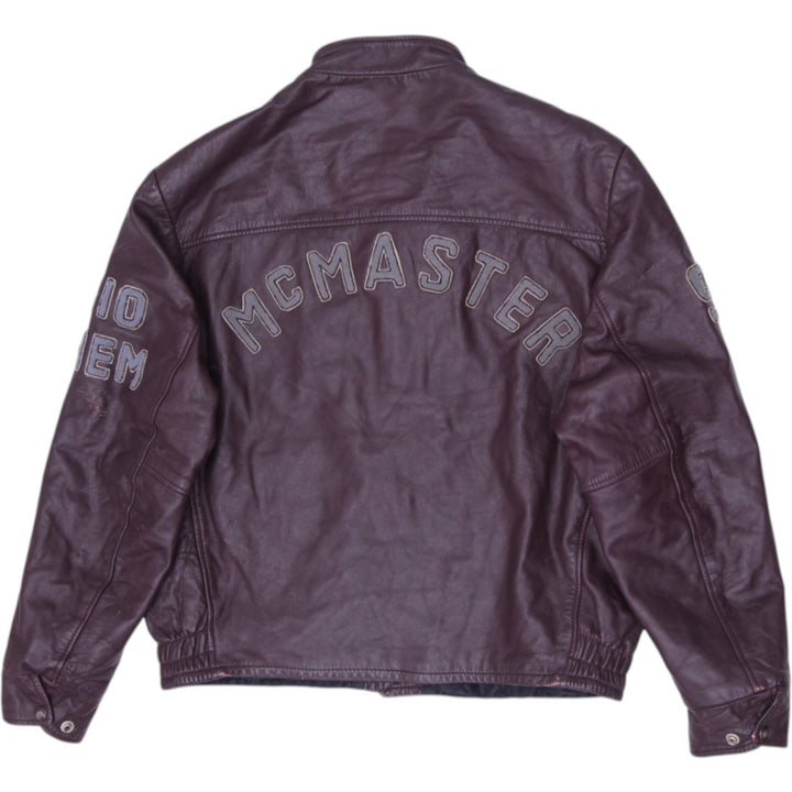 Vintage McMaster University Full Leather Varsity Jacket Size 46