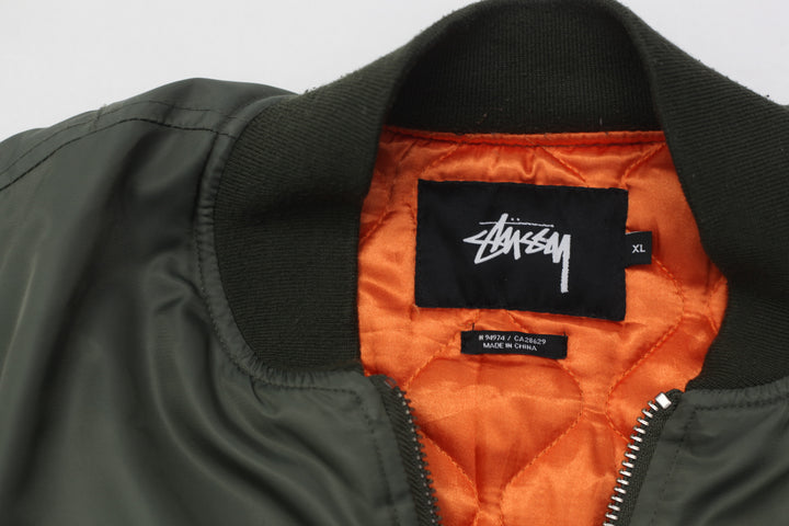 Mens Stussy MA-1 Bomber Full Zip Jacket