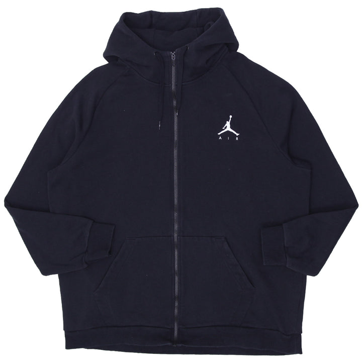 Mens Air Jordan Zip Up Black Hoodie