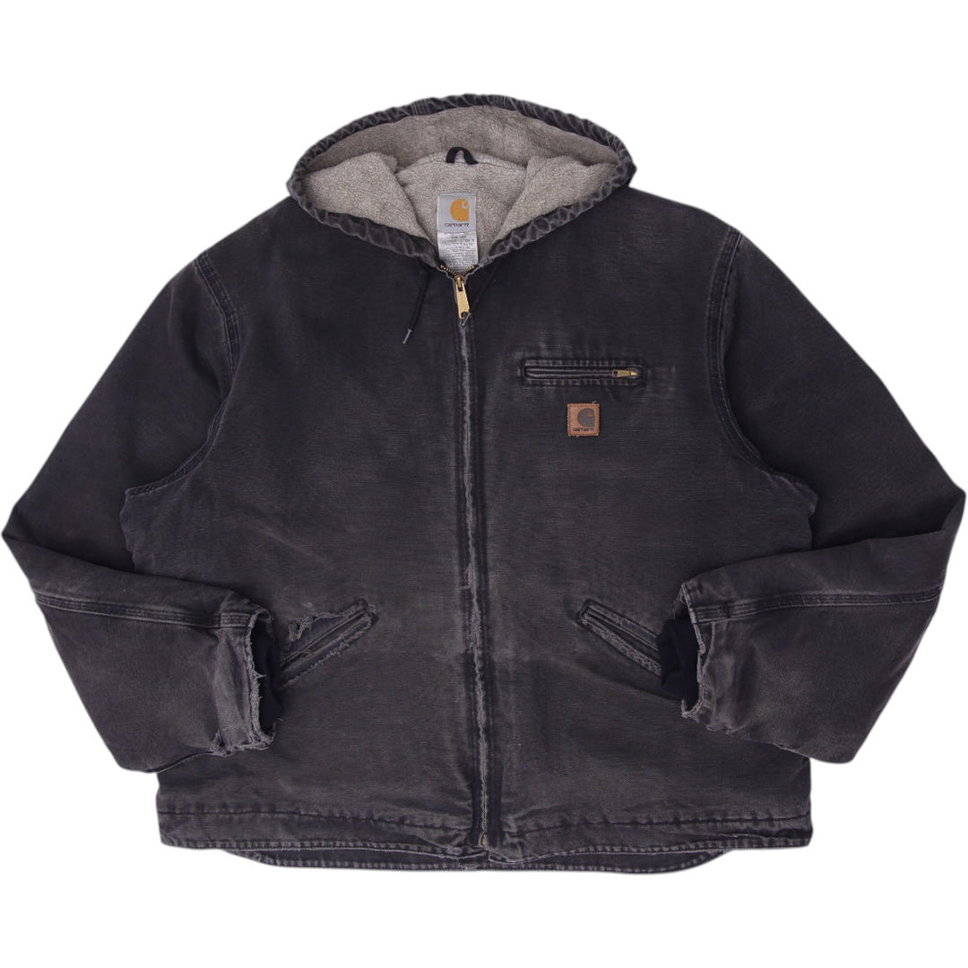 Thrashed Vintage 2005 Carhartt J141 BLK Sierra Sherpa Jacket Size XXL
