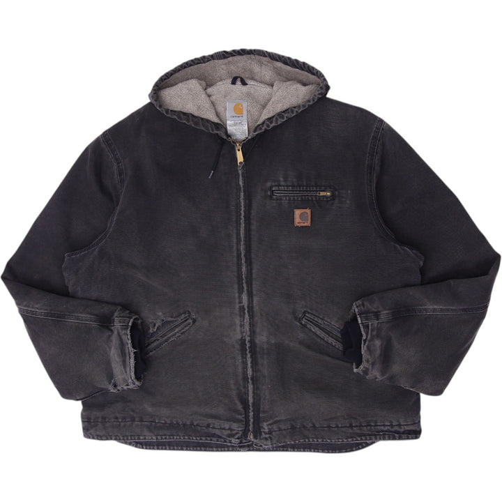 Thrashed Vintage 2005 Carhartt J141 BLK Sierra Sherpa Jacket Size XXL
