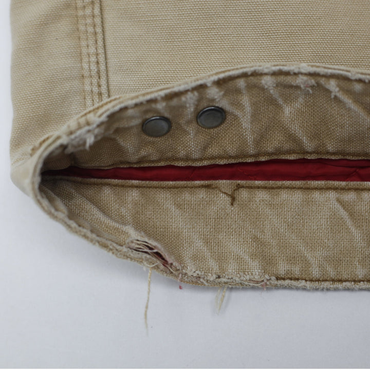 Vintage Carhartt 6QLJ Detroit Duck Canvas Red Quilted Lining Jacket