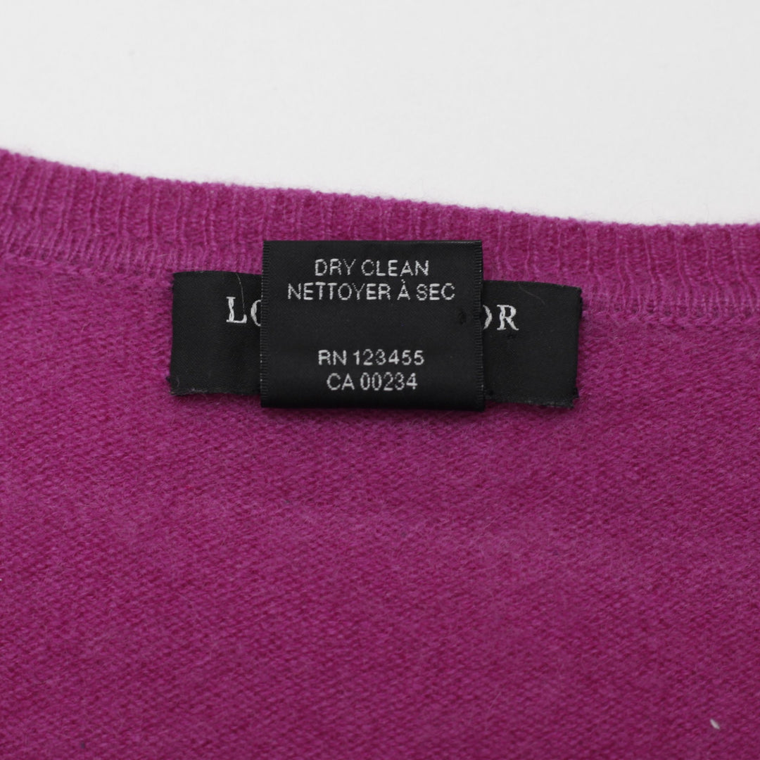 Ladies Lord & Taylor 100% Cashmere V-Neck Sweater Size M
