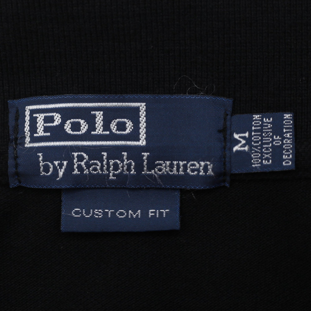 Mens Polo By Ralph Lauren Custom Fit Black Crest Polo T-Shirt Size M
