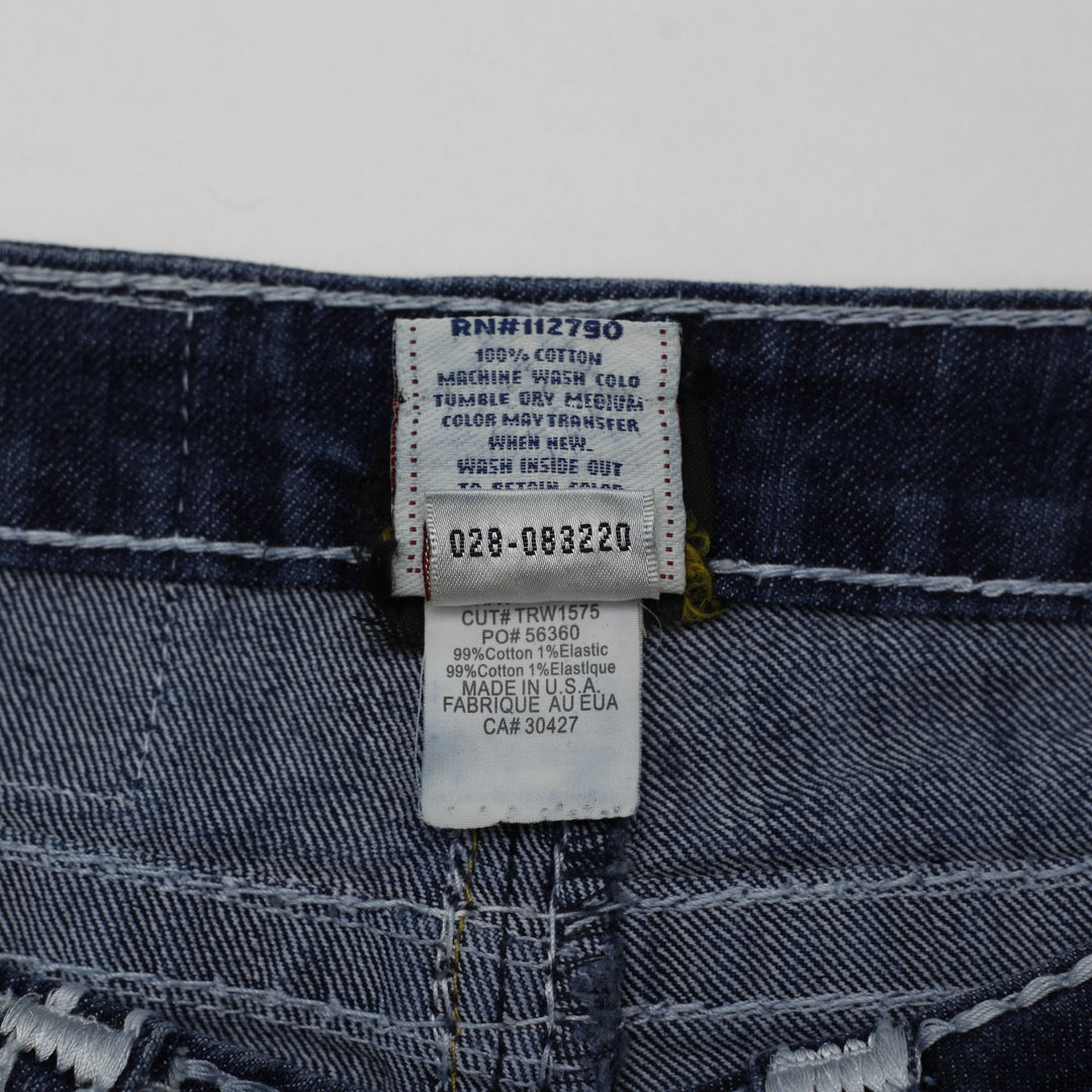 Y2K Ladies True Religion Billy Big Straight Leg Jeans Size 27