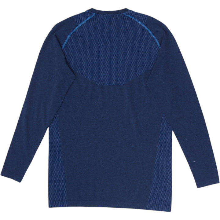 Mens Gymshark Long Sleeve Shirt Navy Athletic Top Moisture Wicking