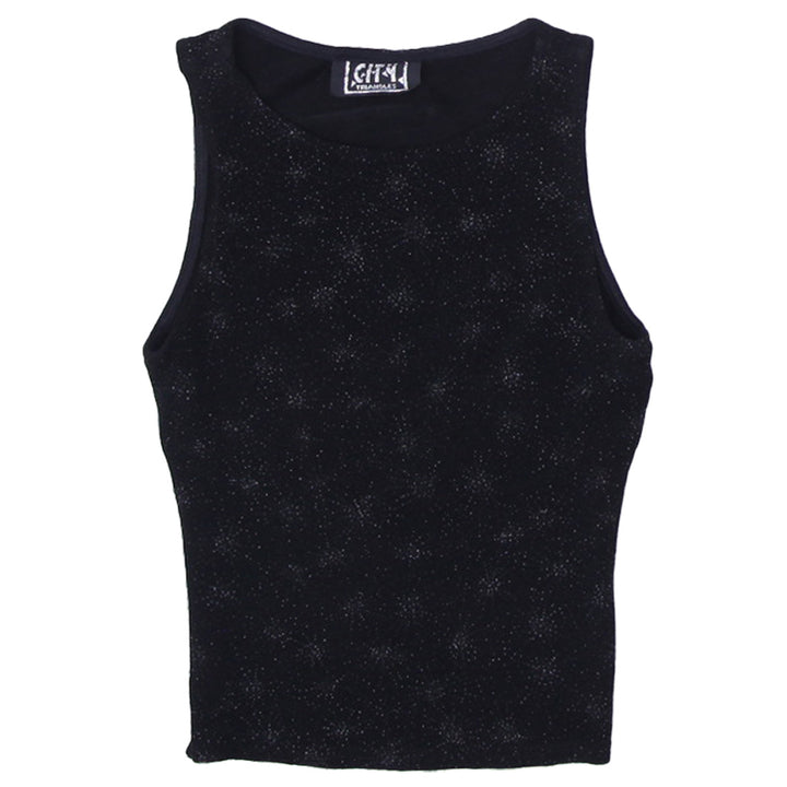 Y2K Ladies City Triangles Glittered Sleeveless Tops