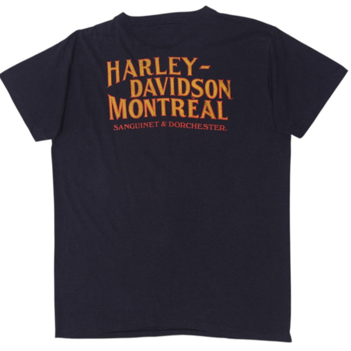 Vintage Mens Harley Davidson Biker Logo Graphic T-Shirt Size L | Migration_T-Shirts - Side View | Fashion Rerun
