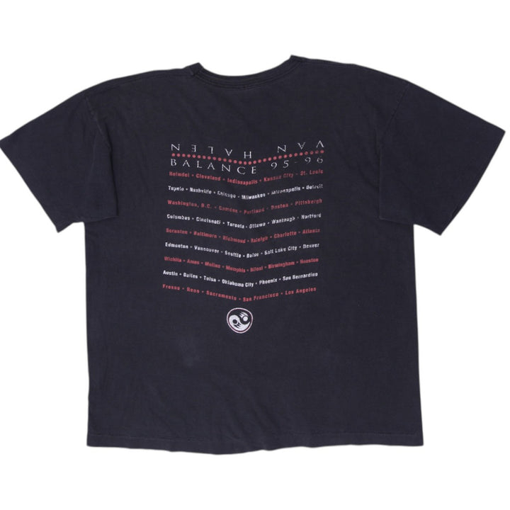 Vintage 1995 Van Halen Balance Tour T-Shirt Fruit of the Loom Blue Bar Size XL
