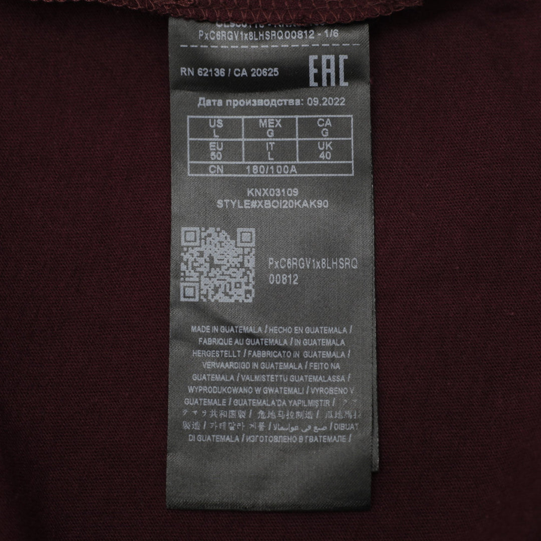 Mens Guess Los Angeles Men's Tonal Logo T-Shirt Burgundy Maroon