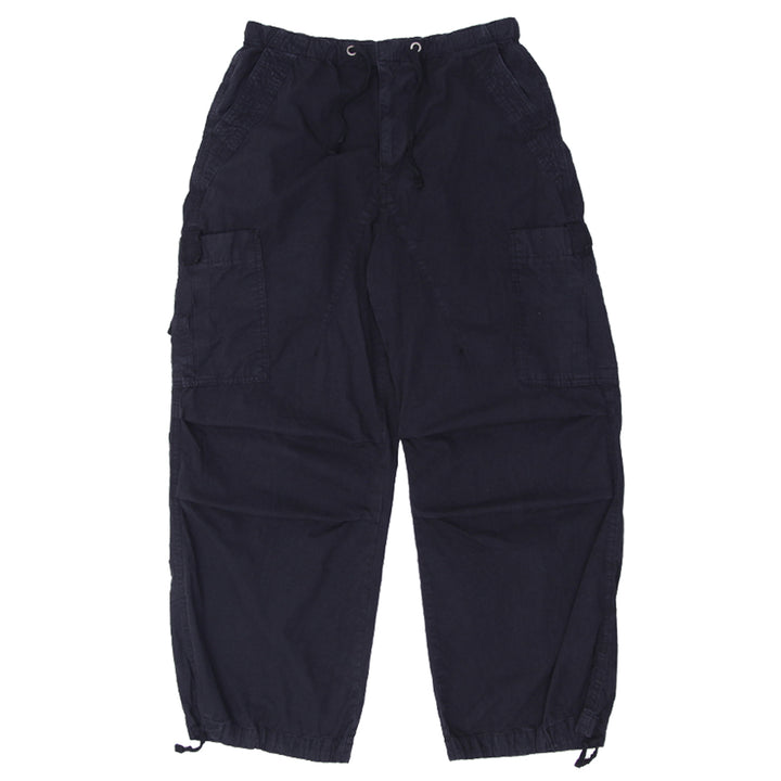 Mens Jaded Drawstring Black Cargo Pants - Fashion Rerun Vintage Migration_Pants