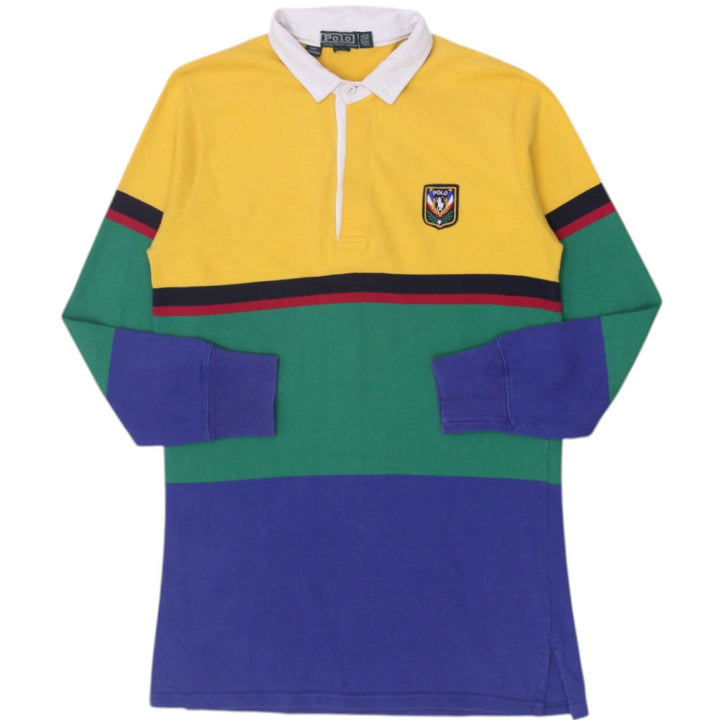 Vintage Youth Boys Polo By Ralph Lauren Classic-Fit Laurel Crest Rugby T-Shirt