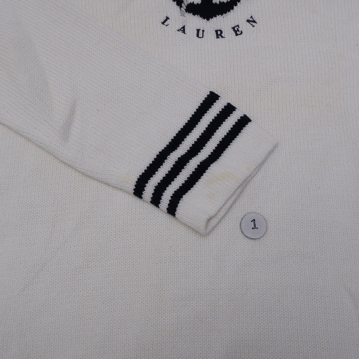 Vintage Ladies Ralph Lauren Sweater White Anchor | Migration_Jumper & Knitwear RL Collection - Alternate View | Fashion Rerun