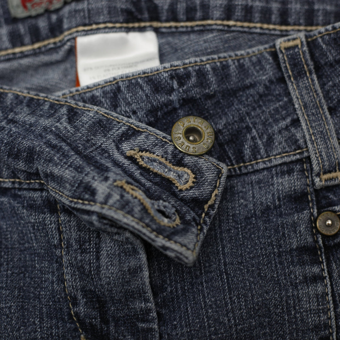 Y2K Ladies Parasuco Stretchable Denim Flare Jeans Size 29