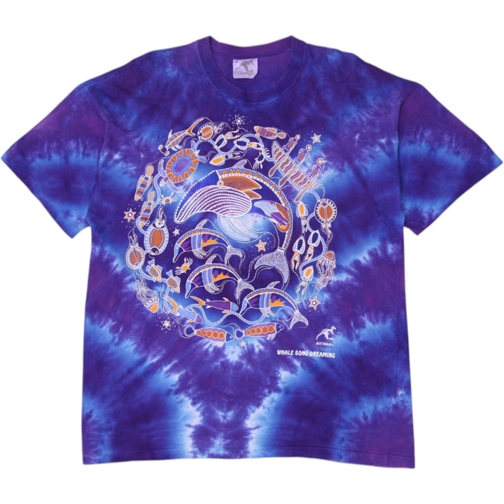 Vintage Churinga Designs "Whale Song Dreaming" T-Shirt Single Stitch XL Tie Dye | Migration_T-Shirts | Fashion Rerun