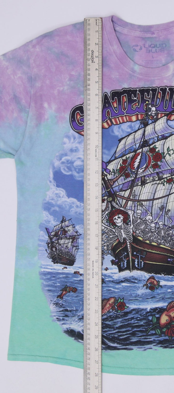 Vintage 2001 Grateful Dead Ship of Fools Tie Dye T-Shirt Size L