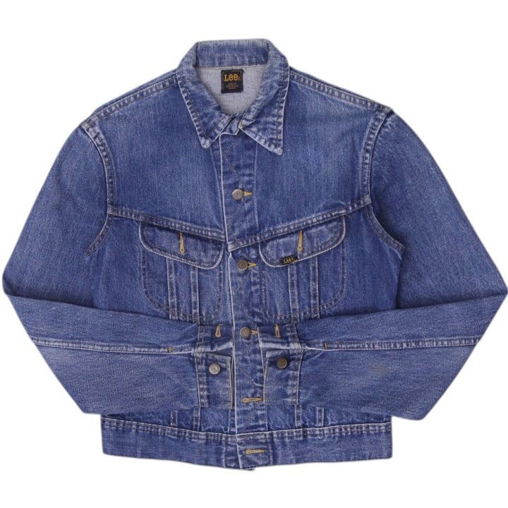 Vintage Ladies Lee Washed Blue Classic Style Denim Trucker Jacket Size L | Migration_Jackets | Fashion Rerun