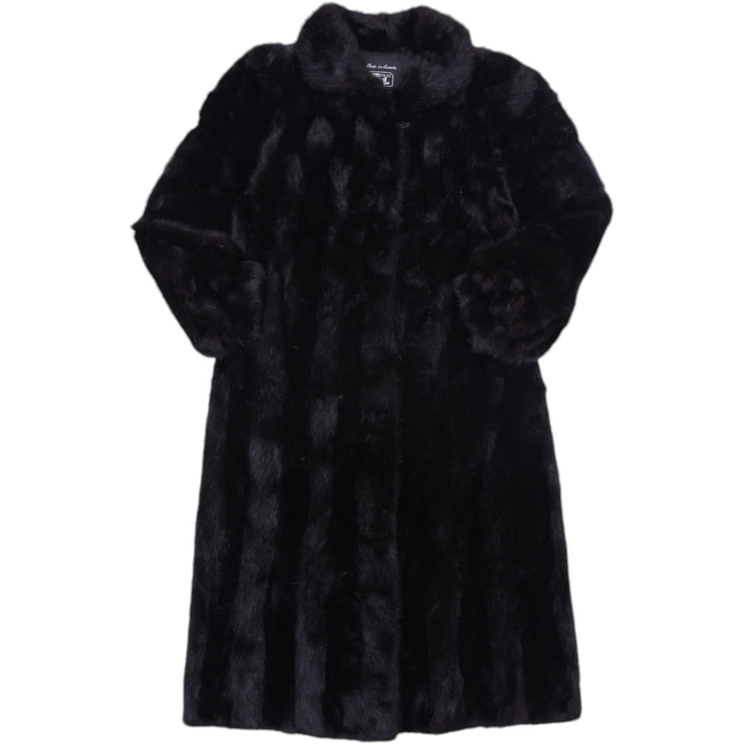 Rare Simon M. Canada M Mid Century Glossy Full Length Luxury Coat