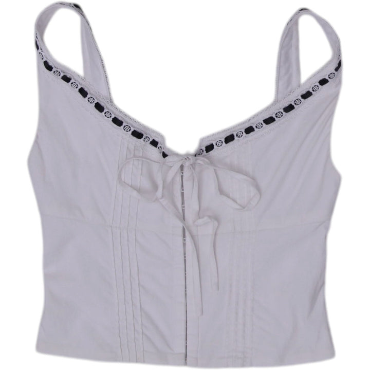 Y2K Ladies Straps Bow Detail Crop Top Size S