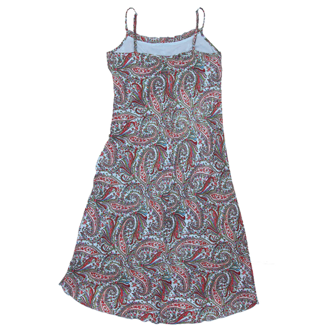 Y2K Ladies Strappy Paisley Print Jonathan Martin Dress