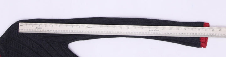 Vintage Polo Ralph Lauren Ribbed American Flag Charcoal Grey Knit Sweater