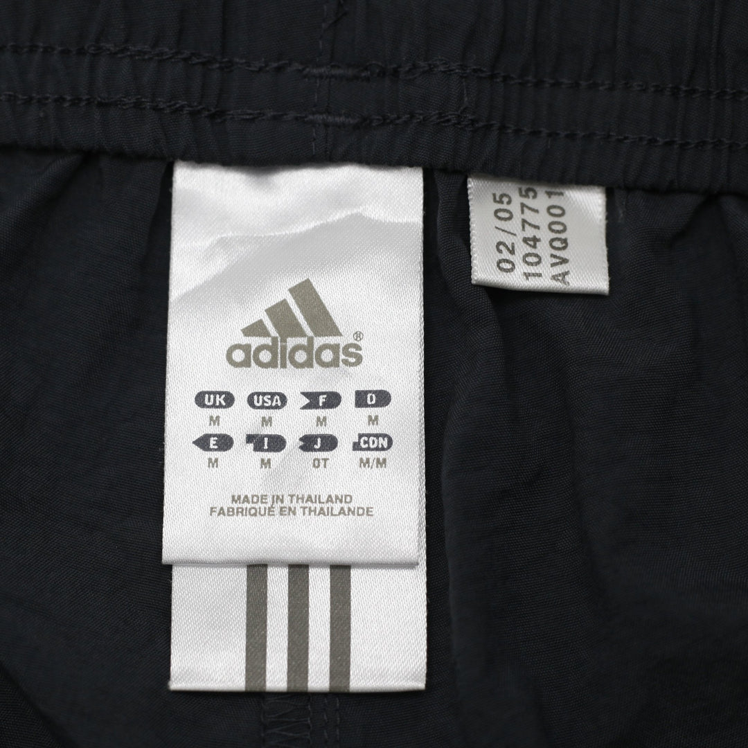 Vintage Adidas 3-Stripe Soccer Shorts Medium Black Yellow Nylon 2005