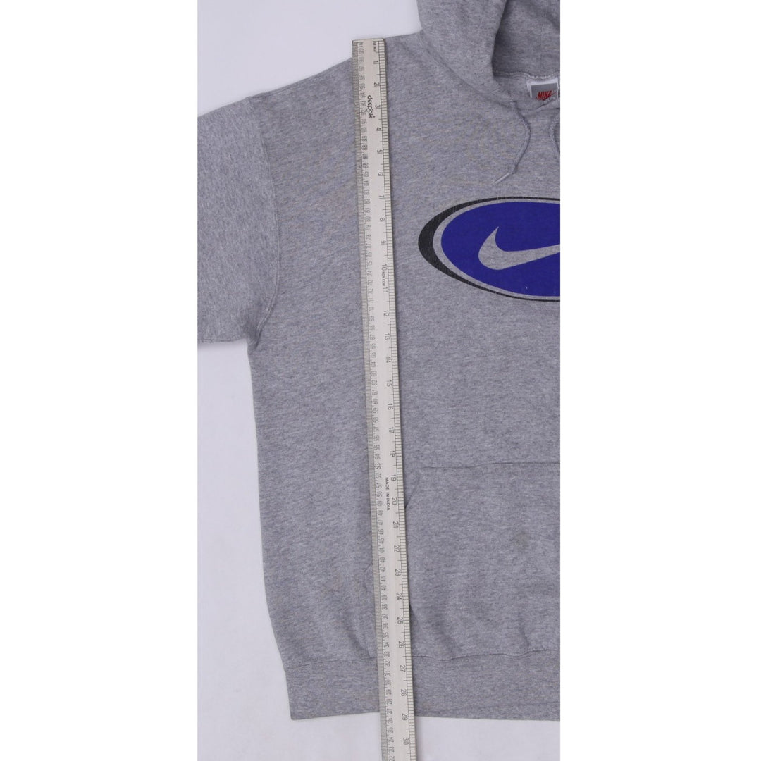 Vintage Mens Nike Hoodie Gray Sweatshirt Logo Pullover | Migration_Hoodies - View 9 | Fashion Rerun