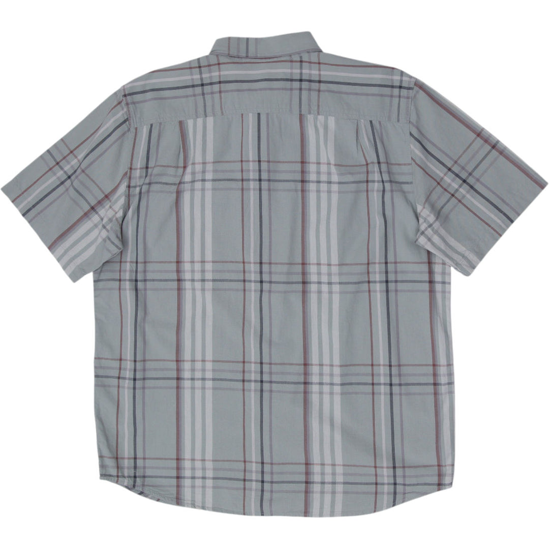 Mens Carhartt Loose Fit Plaid Short Sleeve Button Up Shirt Size L