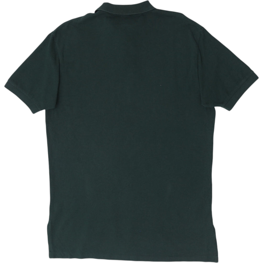 Mens Ralph Lauren Polo Green Embroidered Cotton Collar T-Shirt Size L