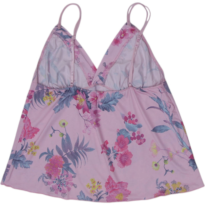 Y2K Ladies La Vie en Rose Tropical Floral Strappy Top Size M