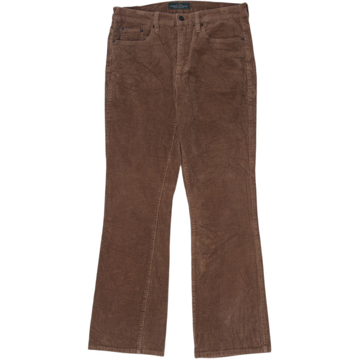 Ladies Ralph Lauren Corduroy Trousers Brown LRL Stylish Retro
