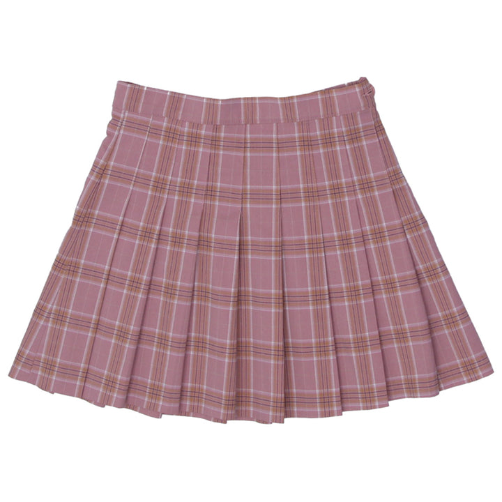 Y2K Ladies Pleated Plaid Mini Skirt