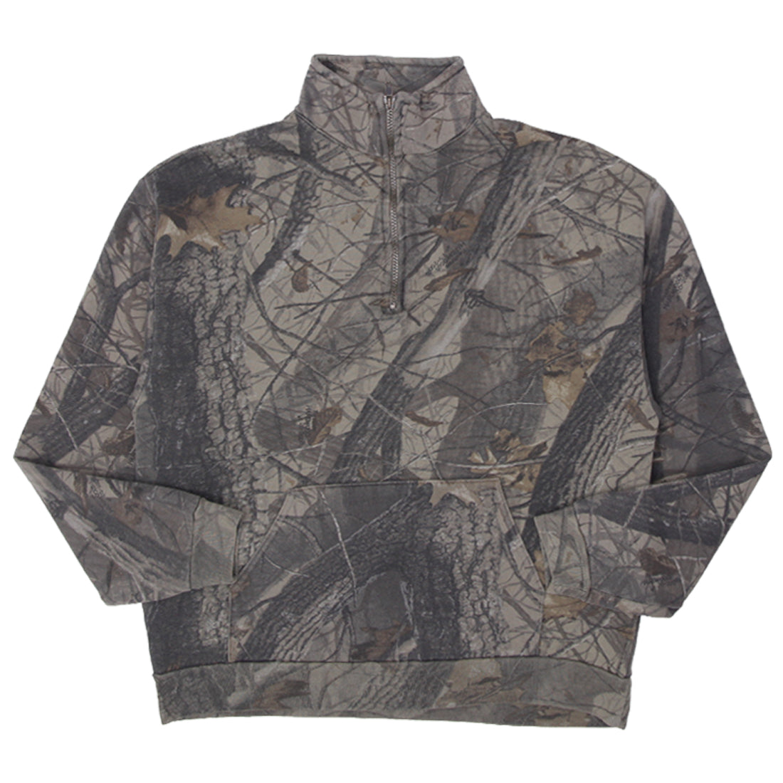 Shop Mens Jerzees Outdoors Quarter Zip Forest Camo Sweatshirt