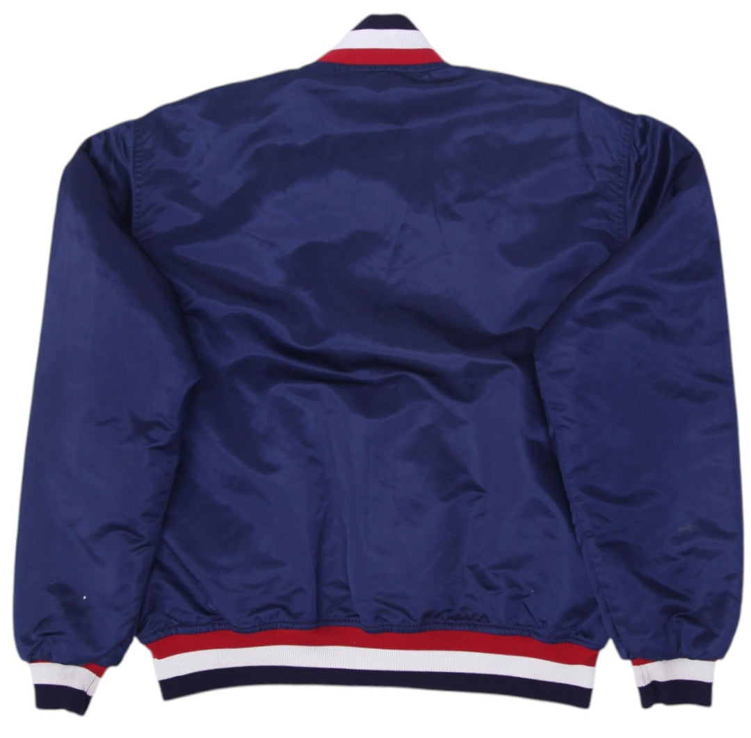 Vintage 90s Starter Chicago White Sox Quilted Satin Jacket Made in USA Size XL | Migration_Jackets - Side Vie | Fashion Rerun