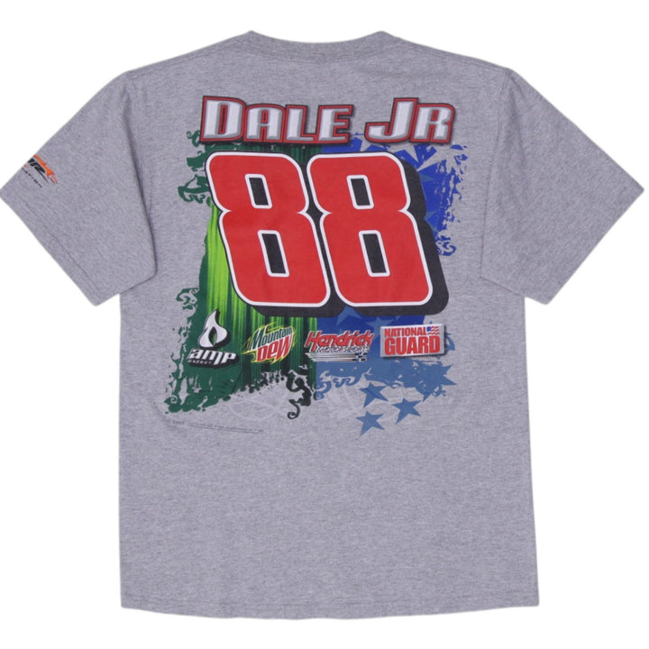 Mens Dale Jr T-Shirt Grey Graphic Racing Print