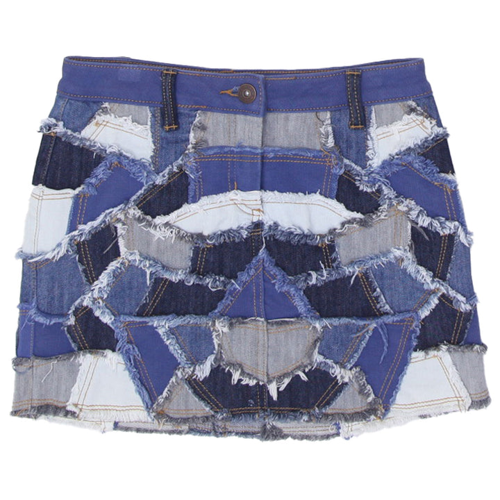 Y2K Ladies Morgan De Toi Patchwork Denim Mini Skirt