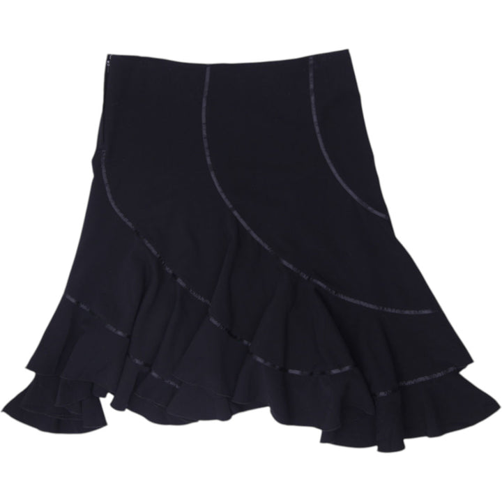 Y2K Ladies Le Chateau Spiral Tiered Ruffle Skirt Size M