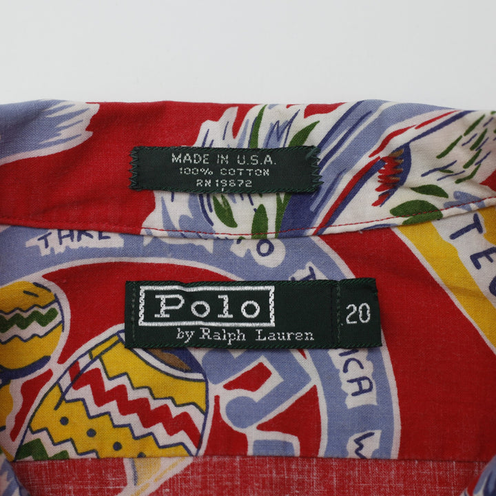 Polo Ralph Lauren Montego Bay Graphic Shirt Made in USA Size 20 | Migration_Shirts MJ DROP - Back View | Fashion Rerun
